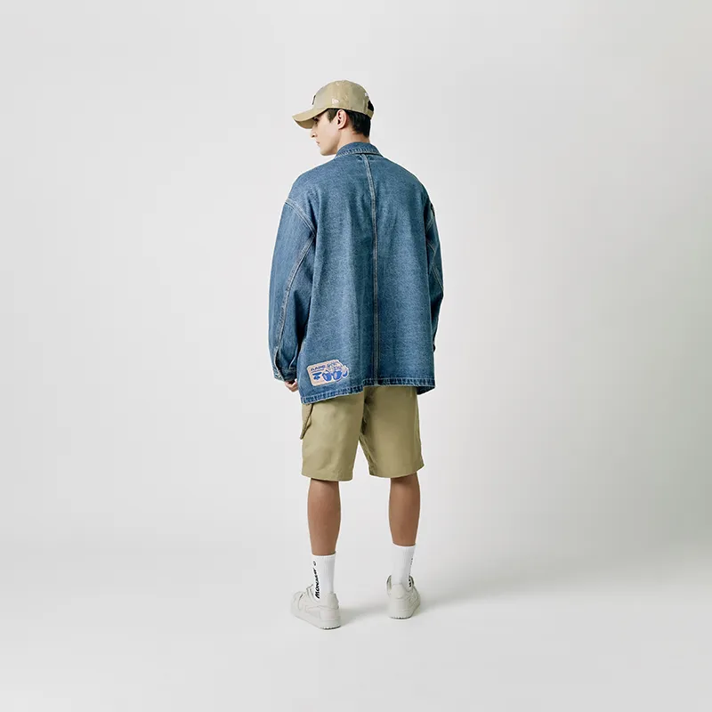 Aape SS22 Denim Jacket Men's Blue-3