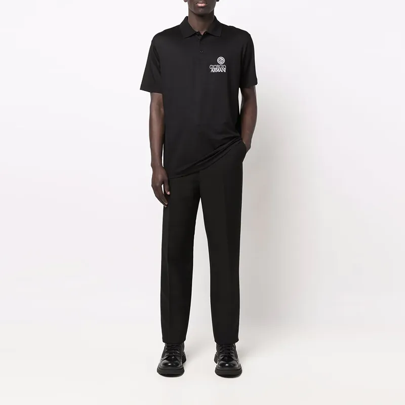 GIORGIO ARMANI Polo Shirts Men Black-2