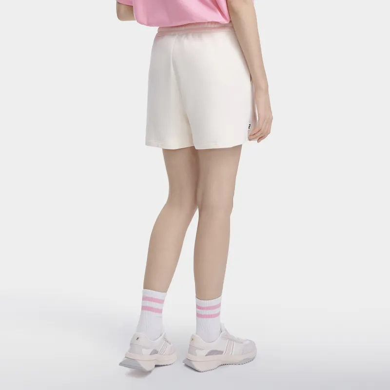 FILA Valentine's Day Collection Casual Shorts Women's Milk Salt White-3