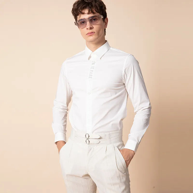 RARE Long Sleeved Shirt Men's White-2