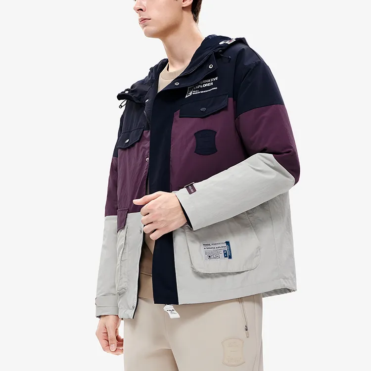 FILA FW22 Puffer Jacket Men's Cactus Gray Pink-7