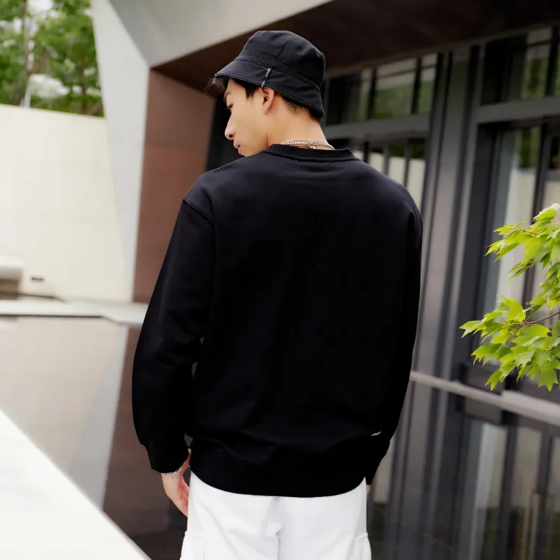 Thankque Crew Neck Loose Fit Sweatshirt Unisex-2