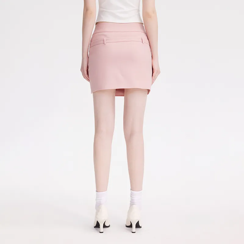 AZEPAM Casual Short Skirts Women's Pink-3