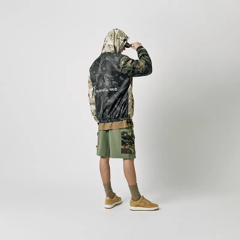 Aape Camouflage print Panelled Hooded Jacket-2