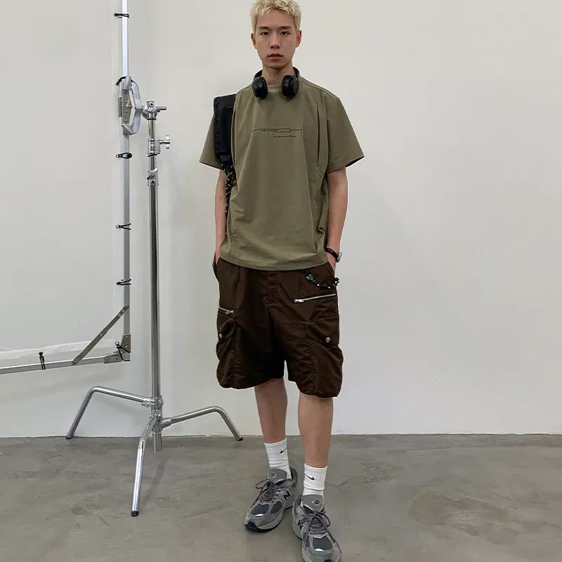 ROARINGWILD ARCH Cargo Shorts Unisex Brown-3