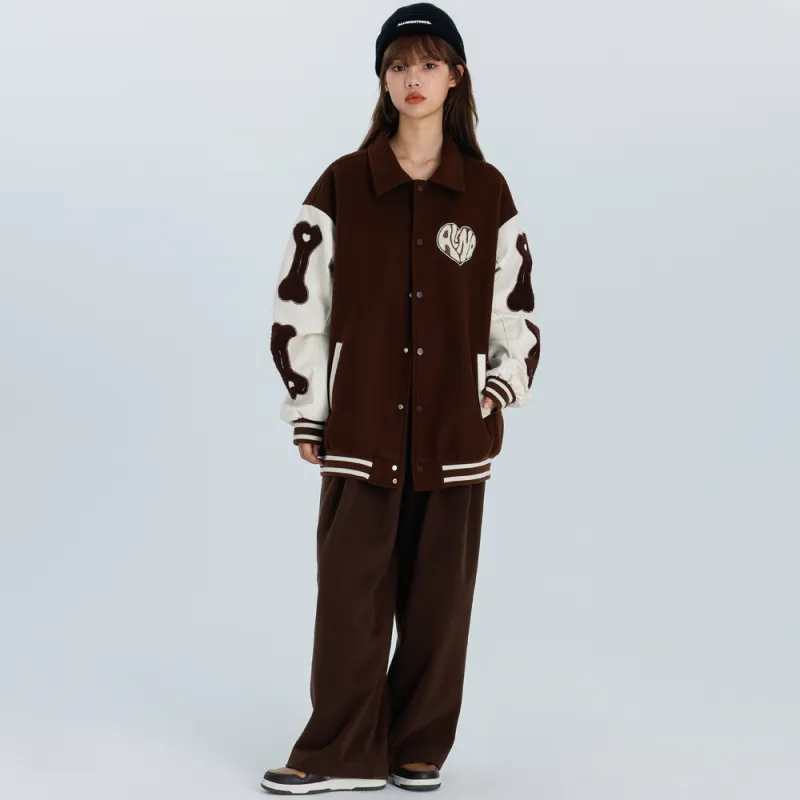 ALL NIGHT DAYS Baseball Jacket Fall Unisex-14