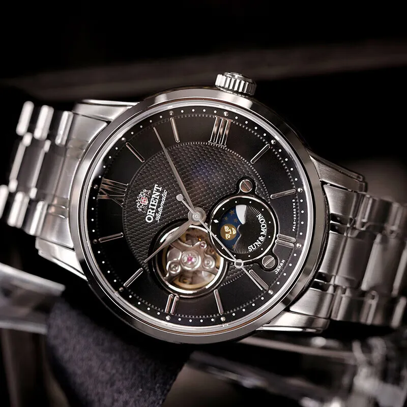 ORIENT Master Collection Box Mechanical Movement Watch 42mm Men's Watches Black Dial RA-AS0002B00D-1