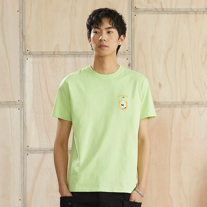 Dickies T Shirt Unisex Light Yellow Green-3