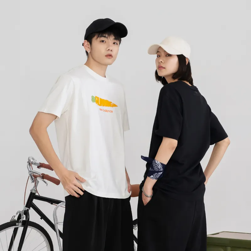New Balance Drop Shoulder Sleeve T Shirt Unisex Black-6