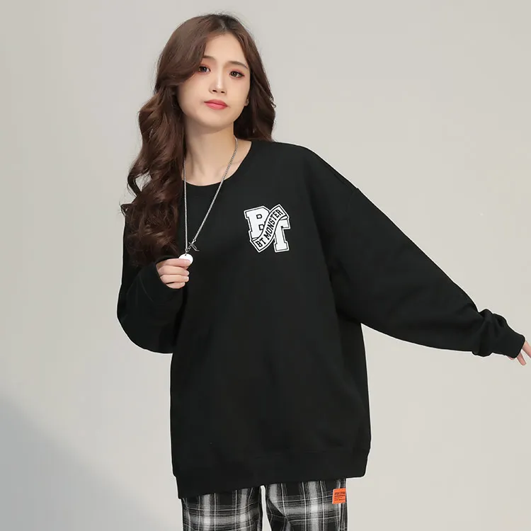 Bt Crew Neck Loose Fit Sweatshirt Spring Fall Unisex-2