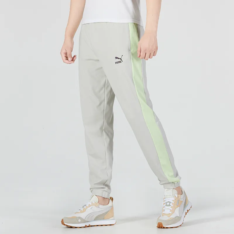 PUMA Knitted Sports Pants Unisex Light Gray-4