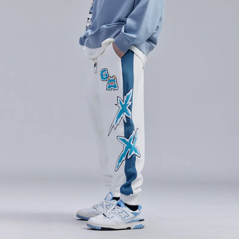 Guuka Knitted Sports Pants Men's White-7