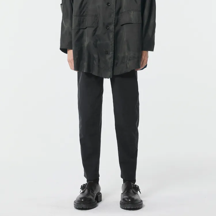 CROQUIS Casual Pants Men 409 Black Navy Blue-2
