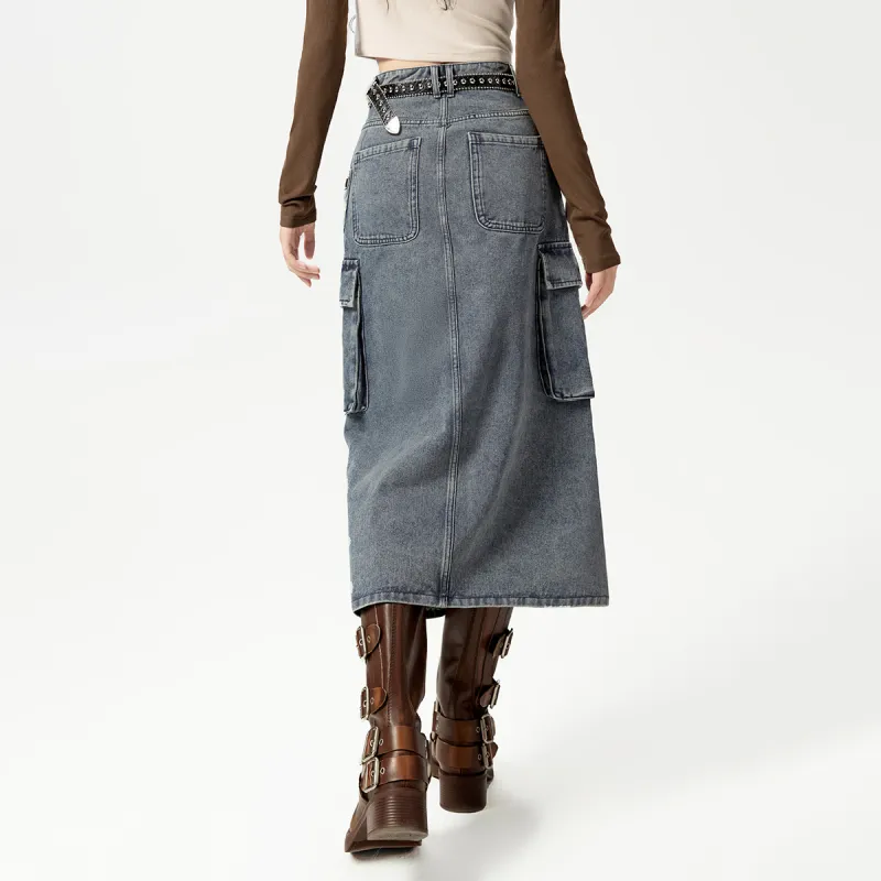 EPTISON WOMAN Denim Long Skirts Women's-2