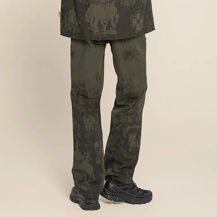 Penfield Straight Casual Pants Unisex Army Green-3