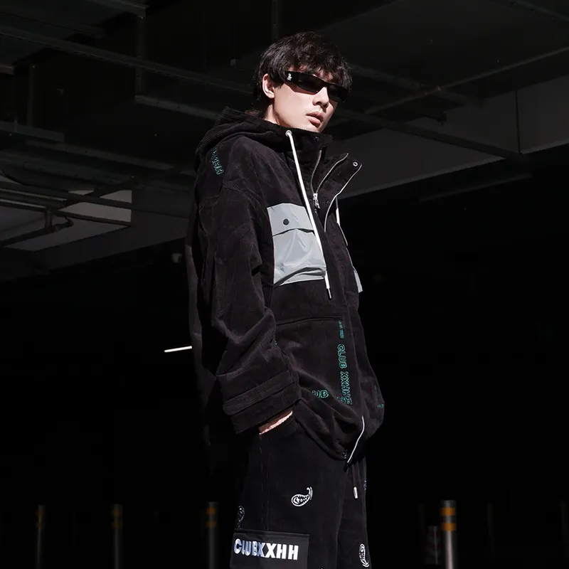 Clubxxhh Loose Fit Thickened Jacket Unisex Gray-2