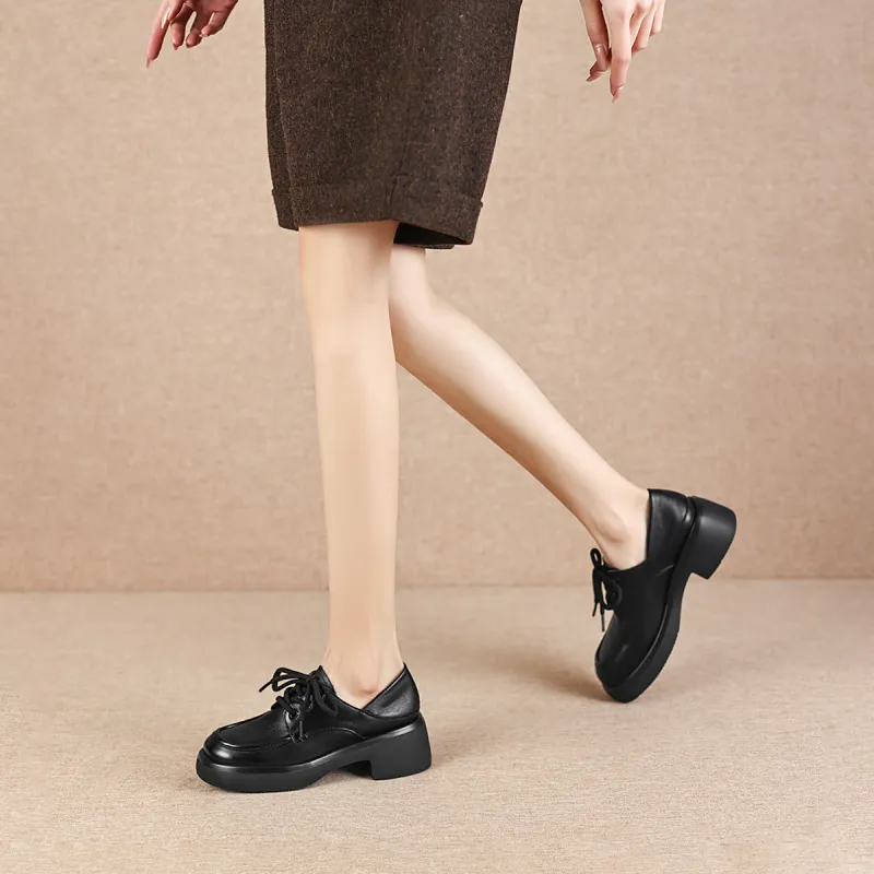 OCCAMAN Platform Shoes Women's Black-3
