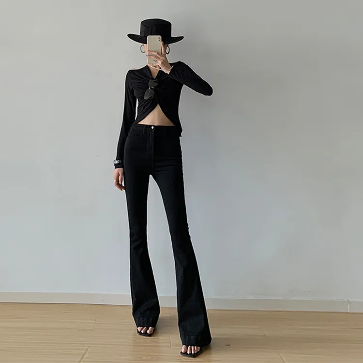PAPERLLL Flared Pants Jeans Women's-11