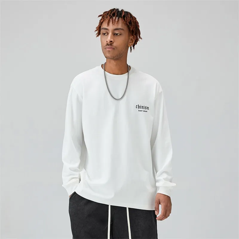 CHINISM Drop Shoulder Sleeve T Shirt Unisex-2
