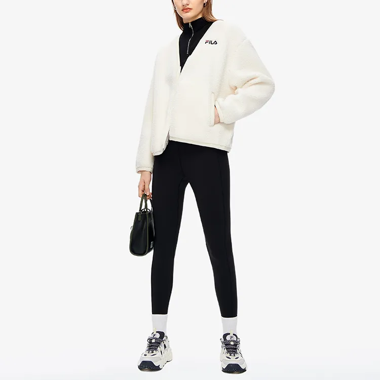 FILA Velvet Jackets Women's Cloud White-2