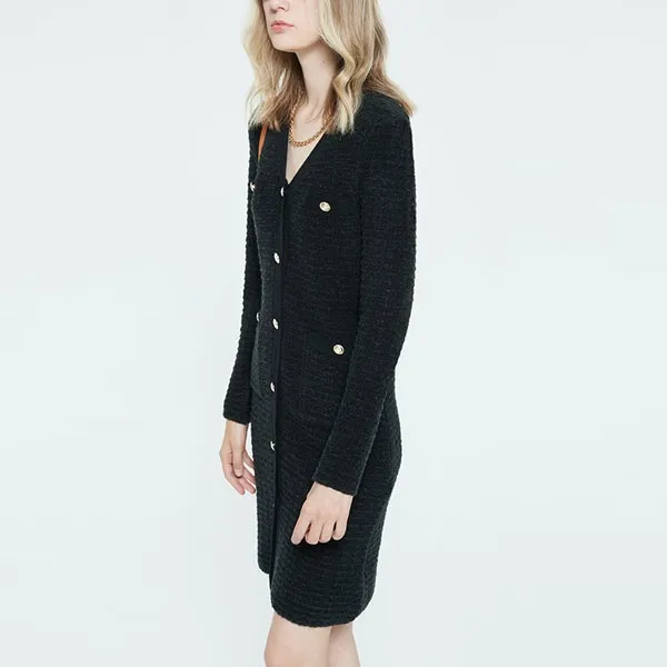 DKNY Long-Sleeved Dresses Women's Black-3