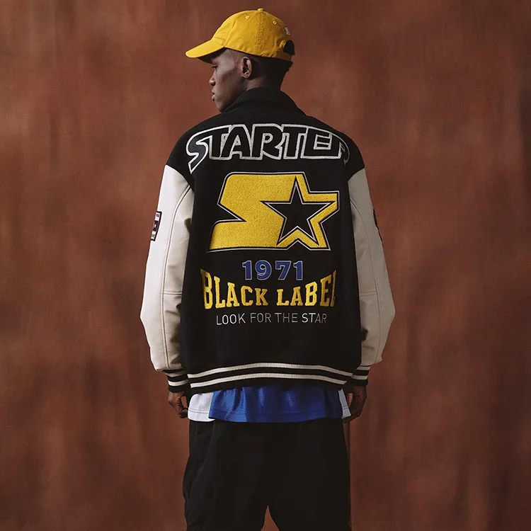STARTER Baseball Jerseys Unisex Black White-6