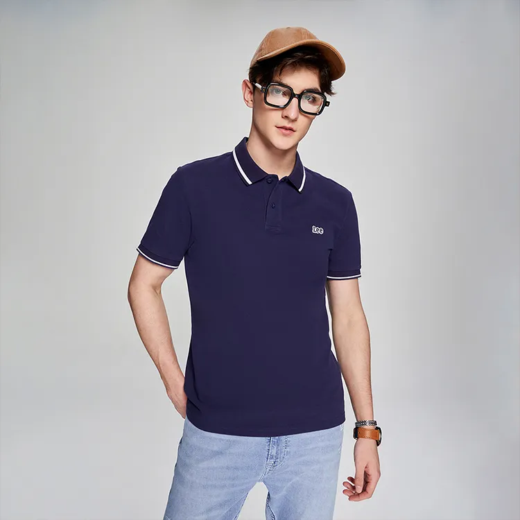 Lee Polo Shirts Men Navy Blue-2