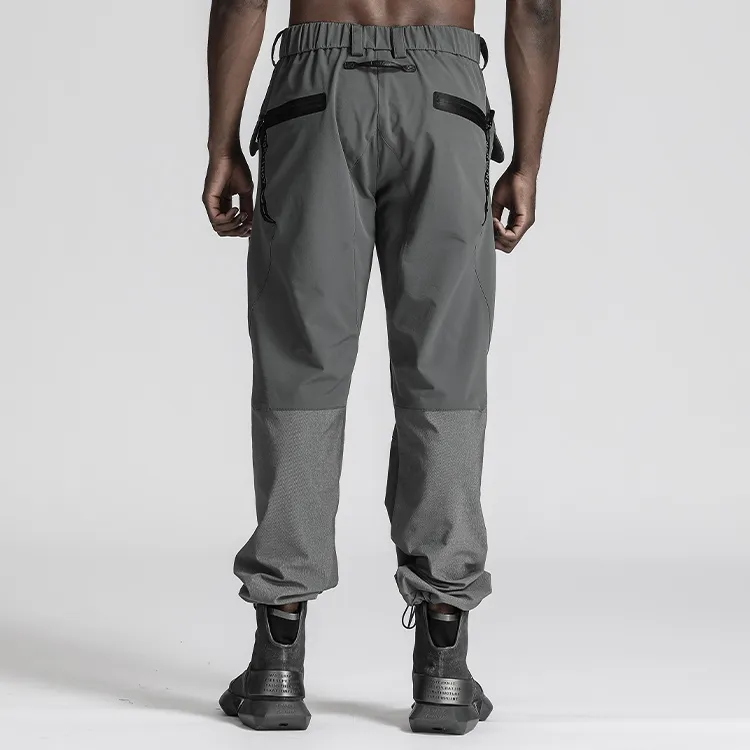 NORVINCY Versatile Pure White Deconstructed Style Knitted Sweatpants Unisex-8