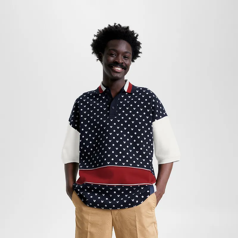 Disney X Tommy Hilfiger Tommy Hilfiger X DISNEY Co branded Series Polo Shirts Unisex Navy Blue, Red, White DW5-6