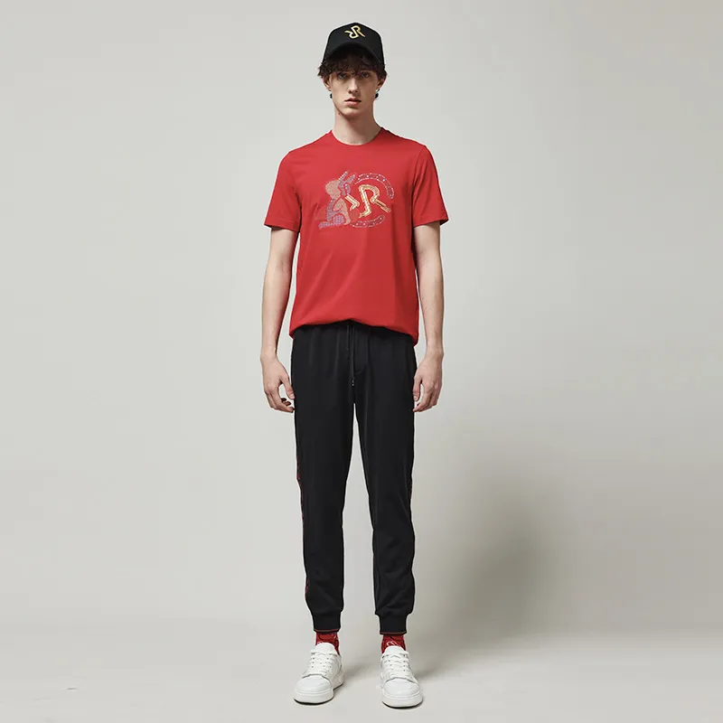 RARE Short Sleeved T Shirts Men's Red-3