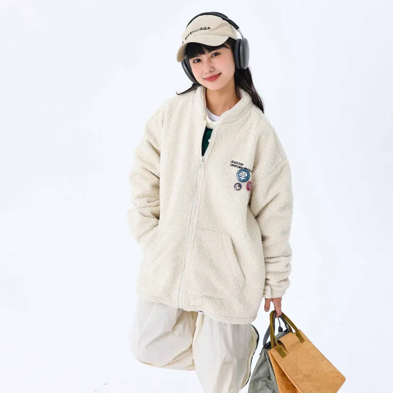 KXLFCHN Loose Fit Thickened Jacket Unisex-3