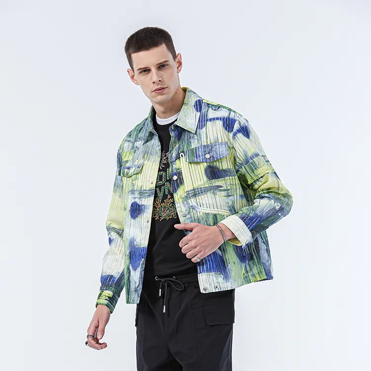 DAVID NAMAN Jackets Men Green-4