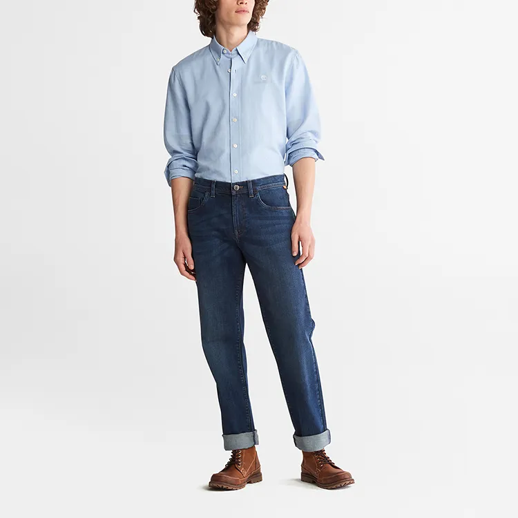 Timberland Shirt Men's Sky Blue Color-4