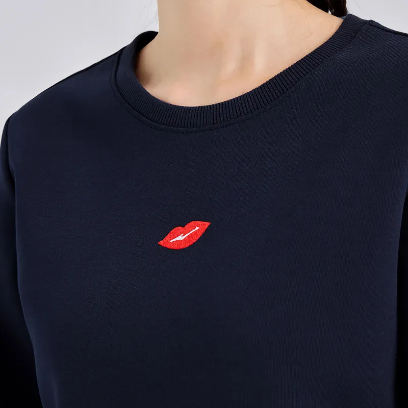 Erke Sweatshirts Women's Blue Black-2