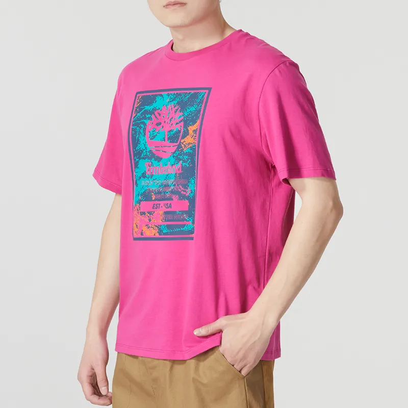 Timberland T Shirts Unisex Berry Purple-3