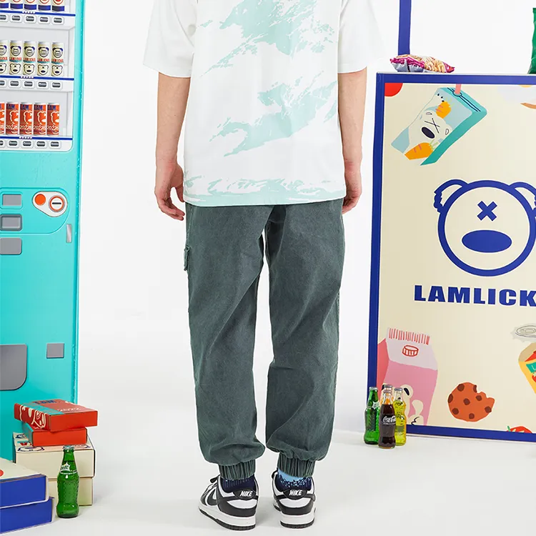LAMLICKA Casual Pants Unisex Green-2