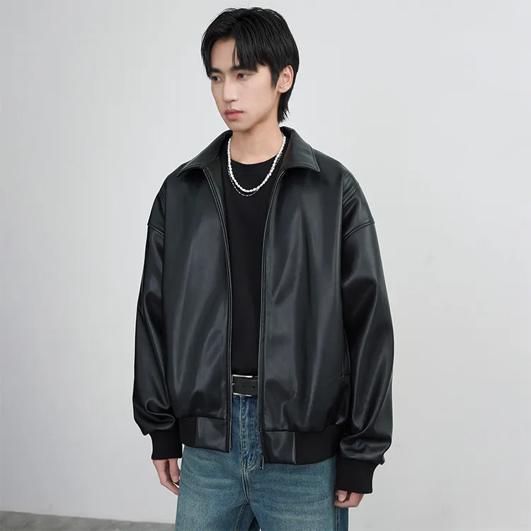 DIMC Leather Jackets Unisex Black-4