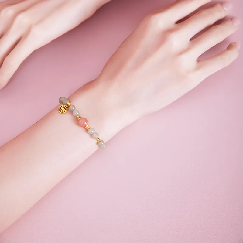 ZHOU LIU FU Bracelets Pale Greenish White Jade Unisex-3