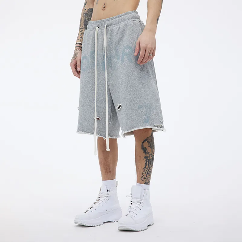 LOSTCTRL SS22 Loose Fit Shorts Unisex Gray-3