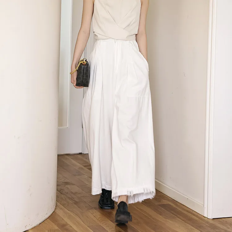 DEER AND FLYER Wide Leg Jeans Women's Cloud White-6