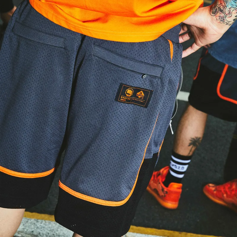 BURNIN x LINING Casual Shorts Unisex Black Gray-5