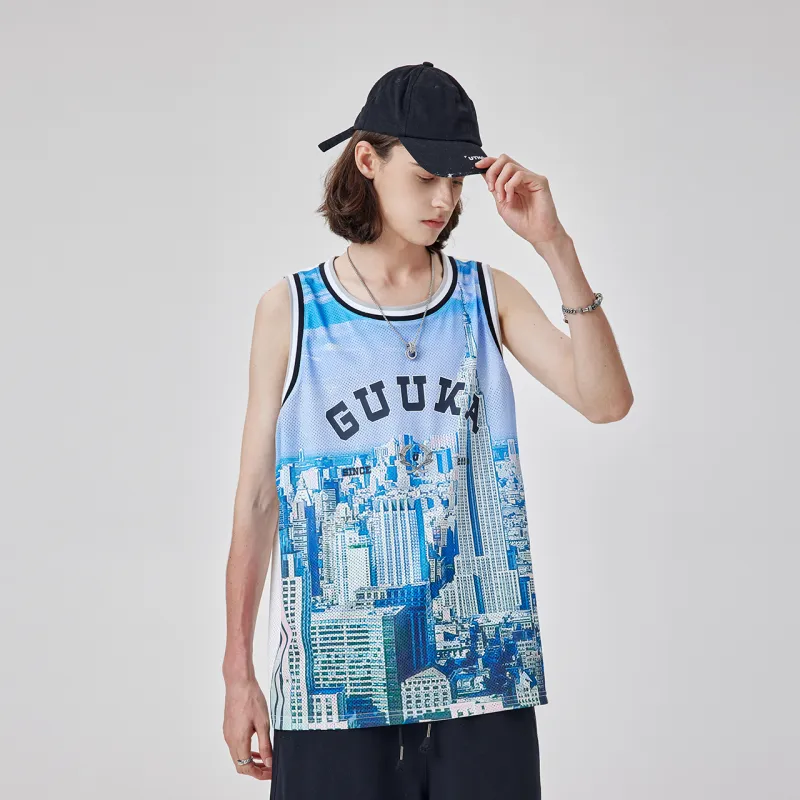 Guuka Tank Tops Men Blue-7