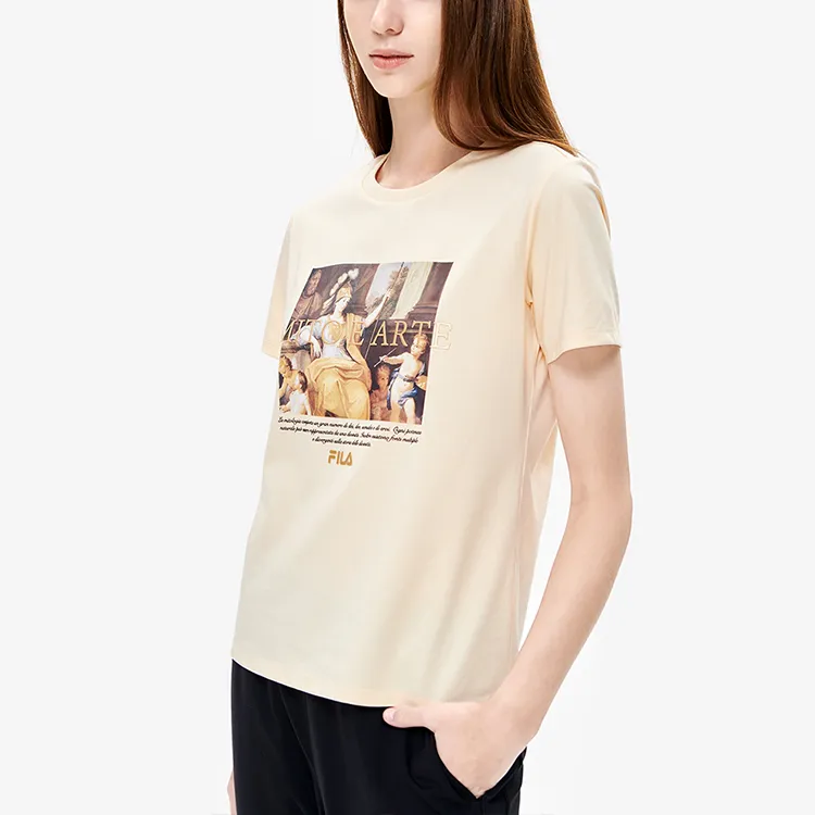 FILA Regular T Shirt Women's Thistle Yellow-5