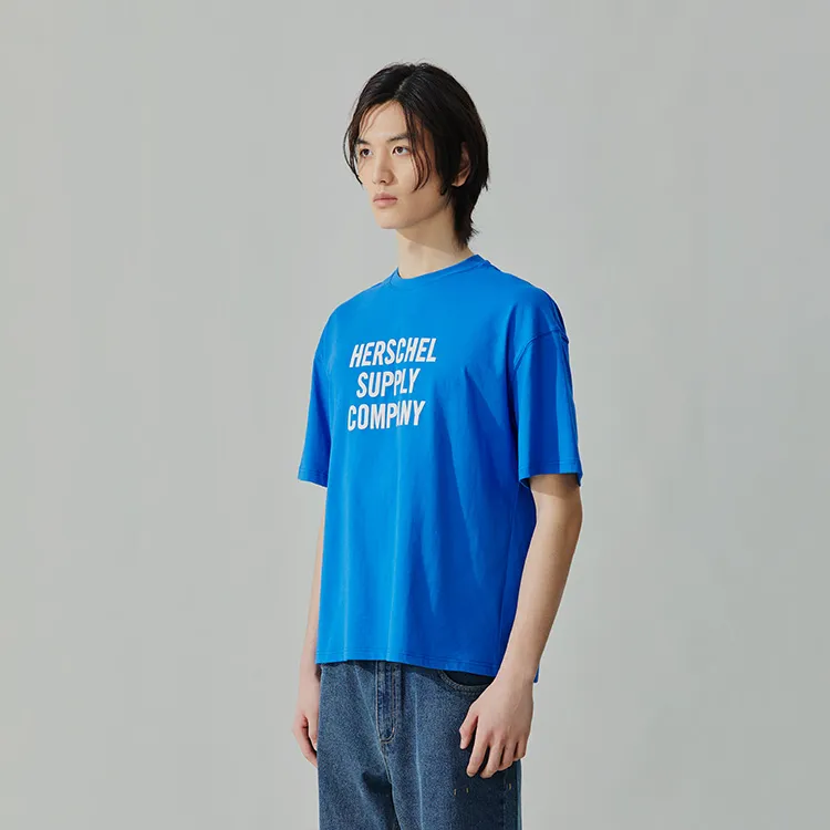Herschel T-Shirts Unisex Bright Blue-4