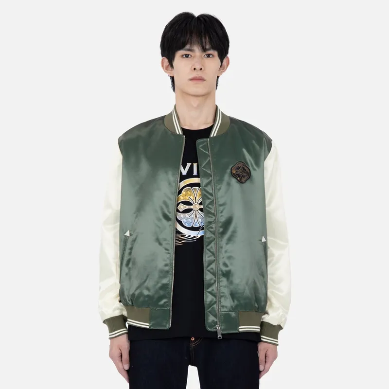 EVISU Baseball Jerseys Men Dark Army Green-2