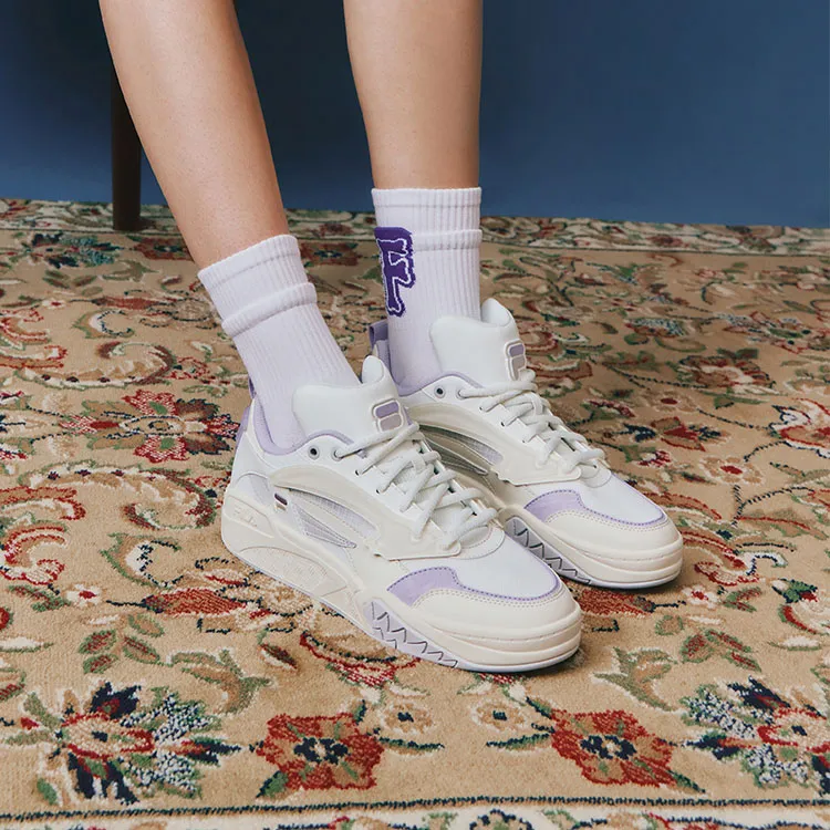FILA FUSION Lifestyle Basketball Heritage Sneakers 'White Purple' Women's-8