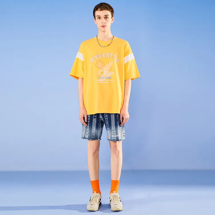 LAMLICKA Denim Shorts Unisex Blue-5