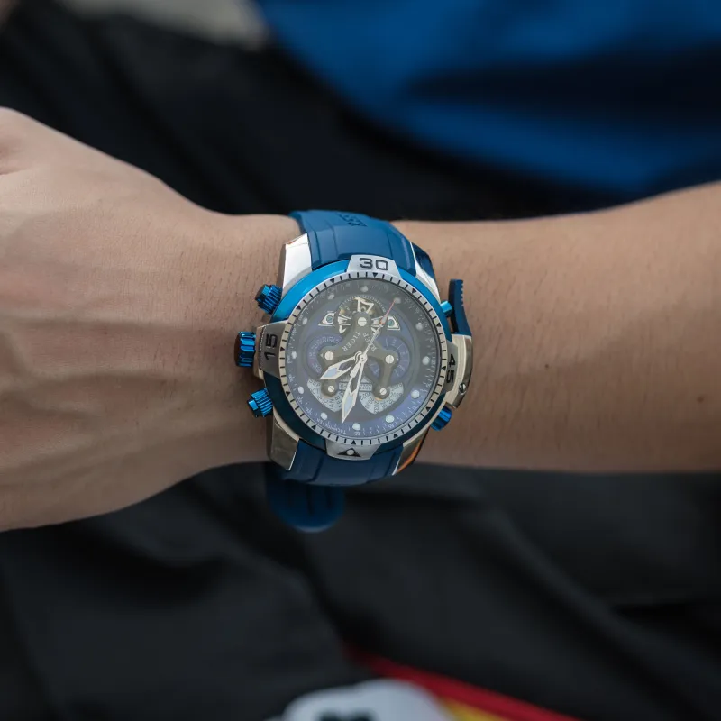 REEF TIGER Aurora Collection Concept Automatic Mechanical Movement Watch Men's Watches Blue Dial-4