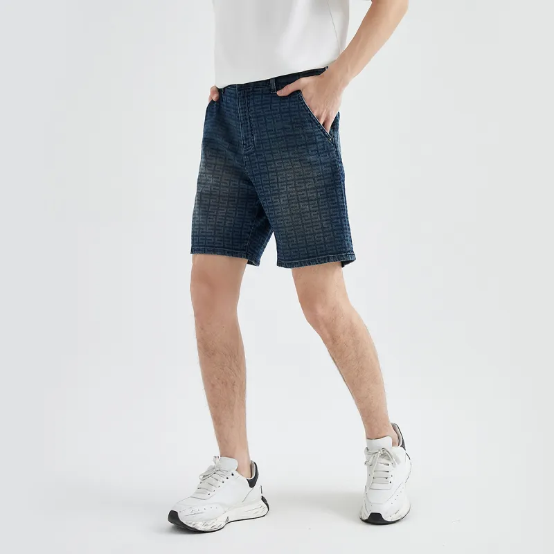 23R+ Denim Shorts Men Blue-4