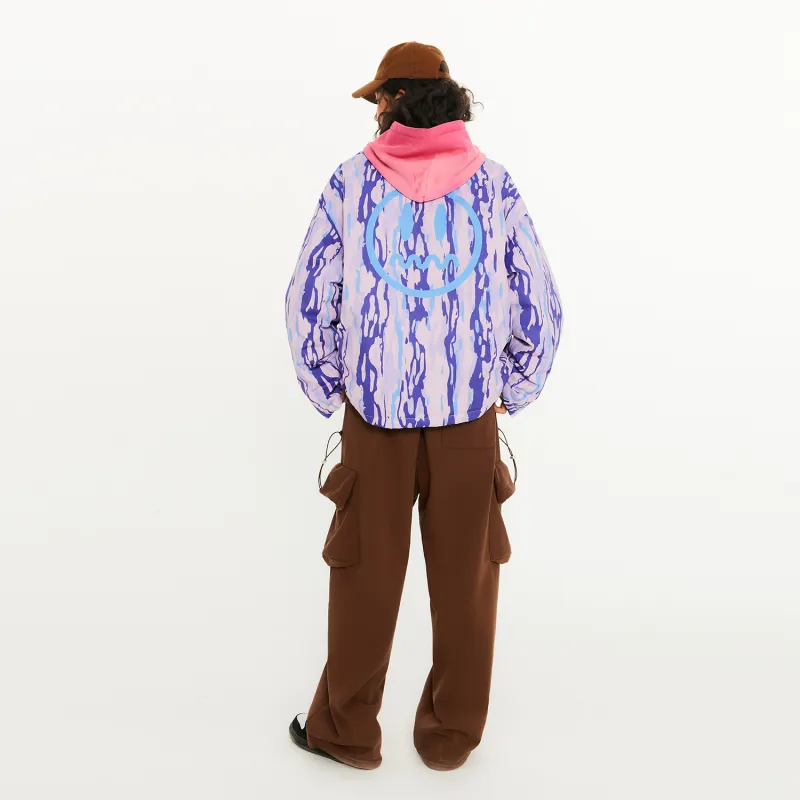BEASTER Solid Color Stand Collar Without Hood Loose Fit Thickened Down Jacket Unisex-25